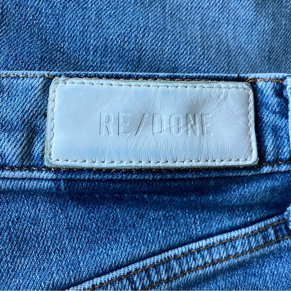 Re/Done ReDone Denim Jeans 90S High Rise Ankle Crop Button Fly Womens' Size 28 - Picture 5 of 9